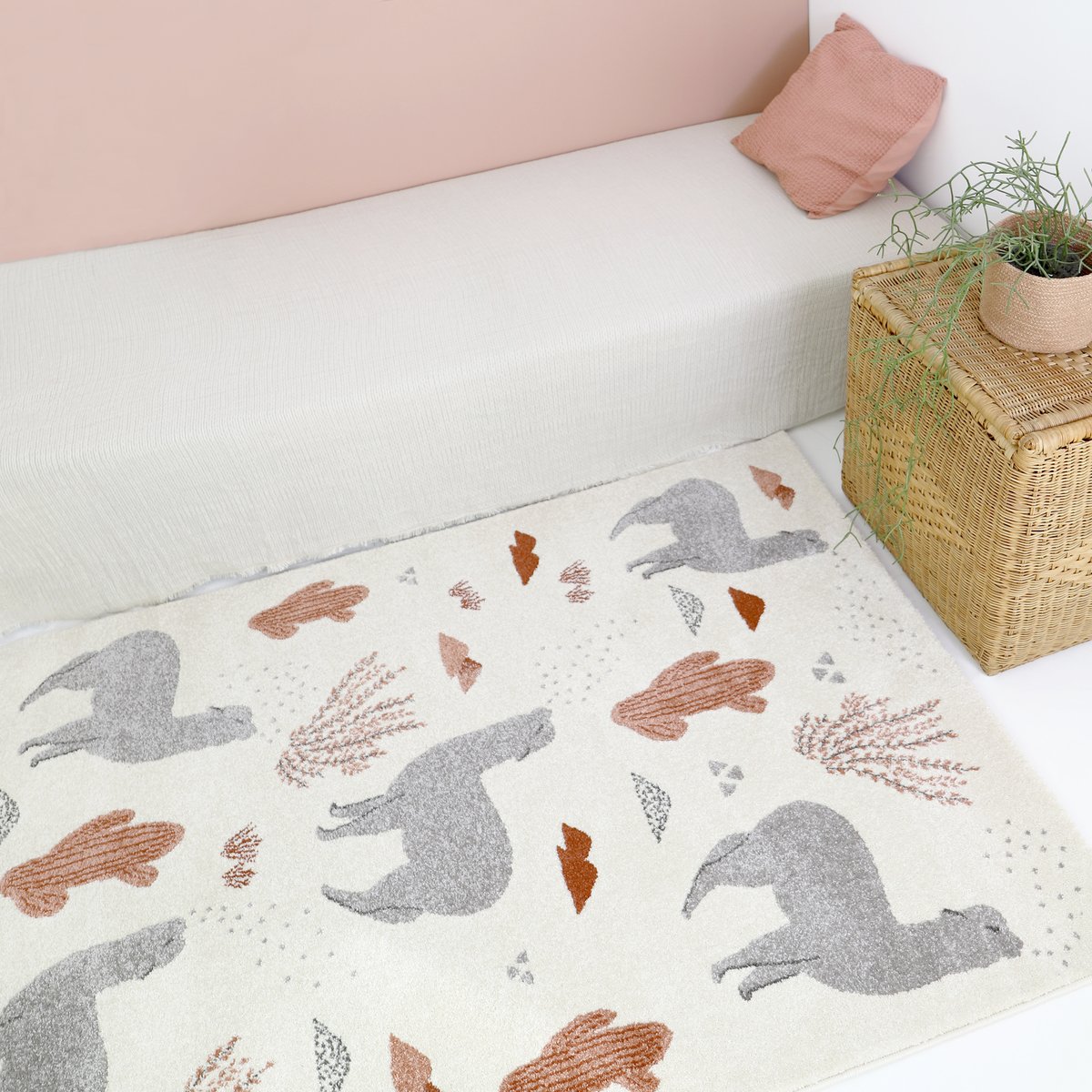 Tapis enfant petits lamas ANDINA multi, NATTIOT