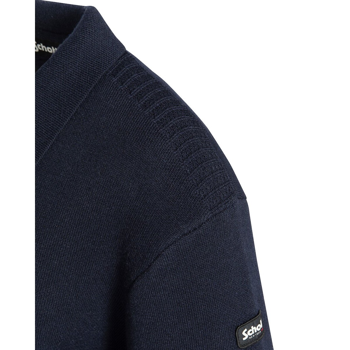 Jersey tipo polo con cremallera PLDAMON2 azul marino, SCHOTT
