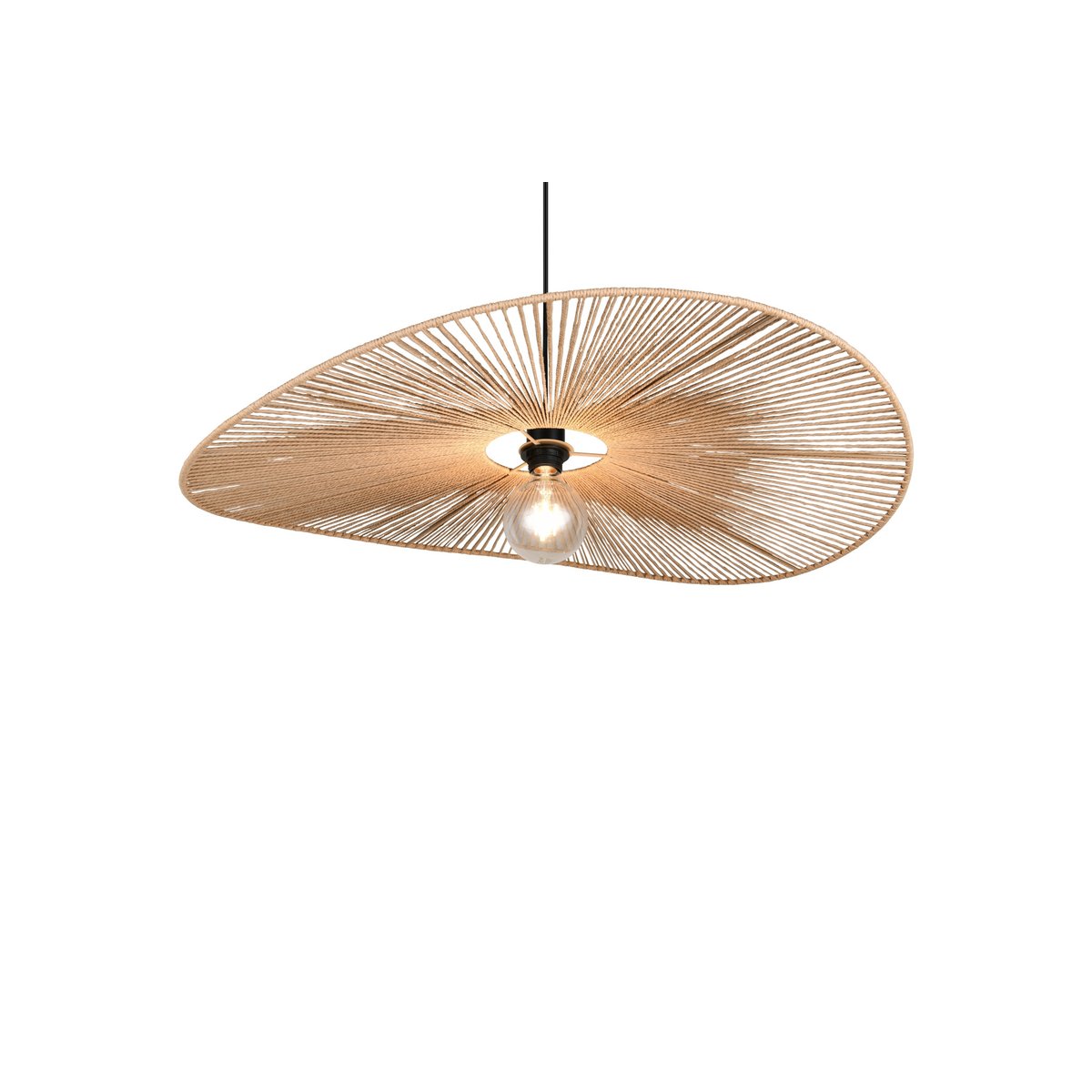 Suspension en papier bohème, D.78 , LAURINE marron, TRIO