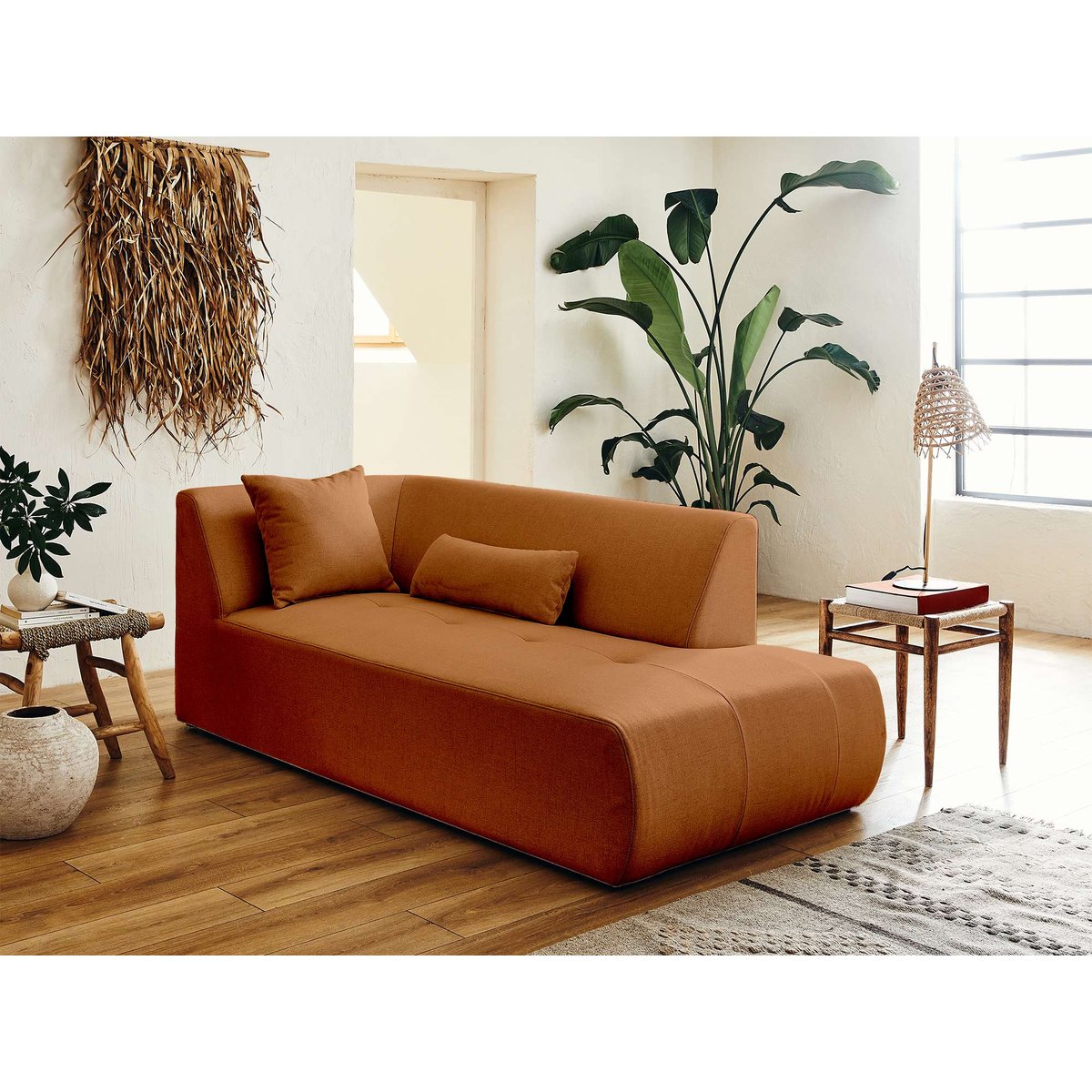 Canapé Panoramique  7 places - ONYX rouille, BEST MOBILIER