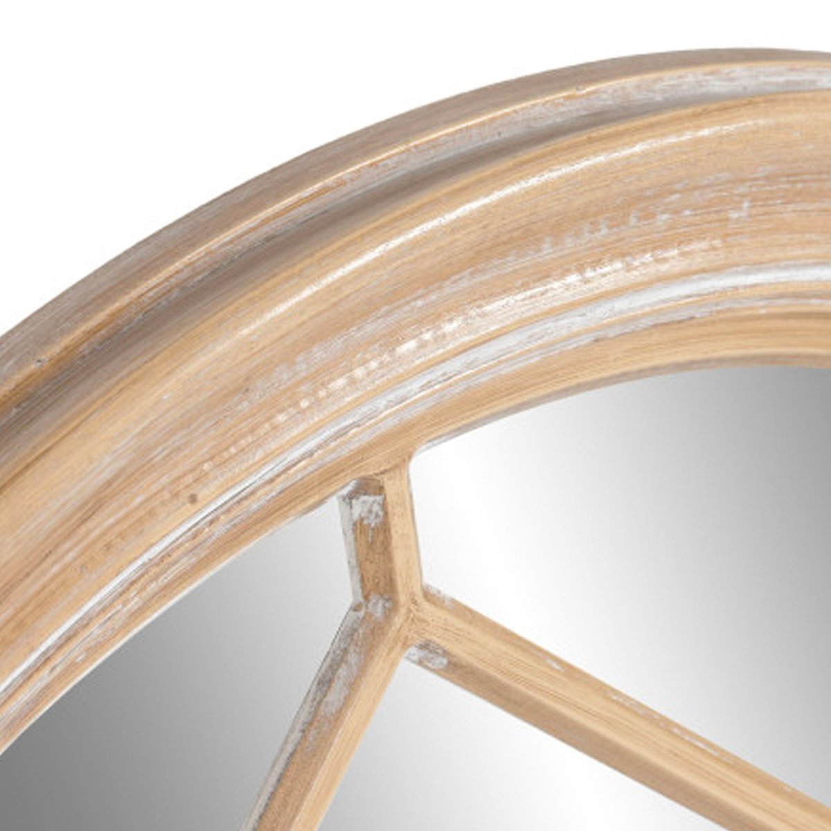 Miroir mural classique rond en bois de paulownia 69x4x69cm bois, WADIGA
