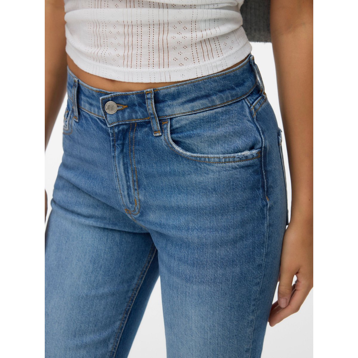 Jean Coupe Droite medium blue denim, VERO MODA
