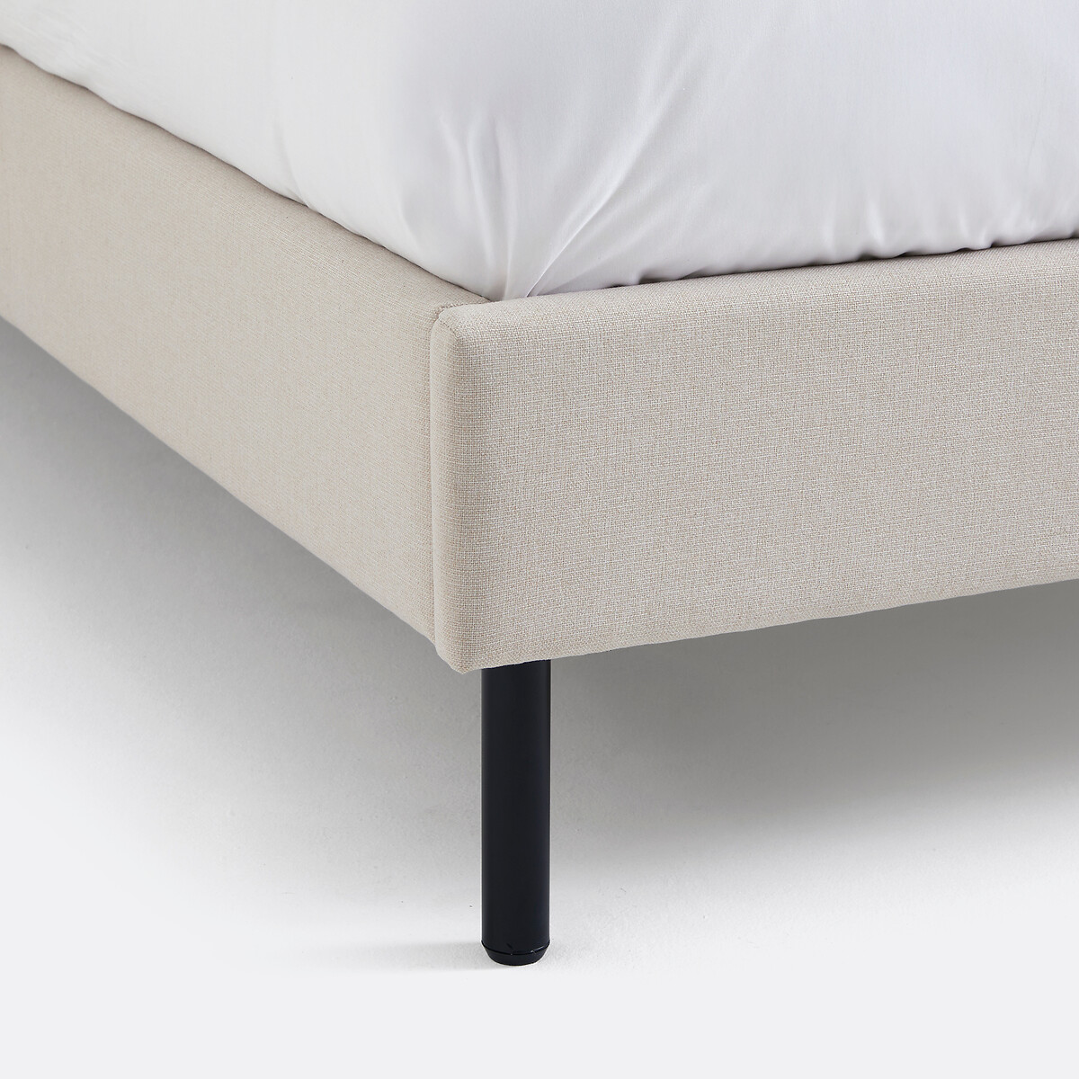 Cama tapizada con somier, Conto beige , LA REDOUTE INTERIEURS