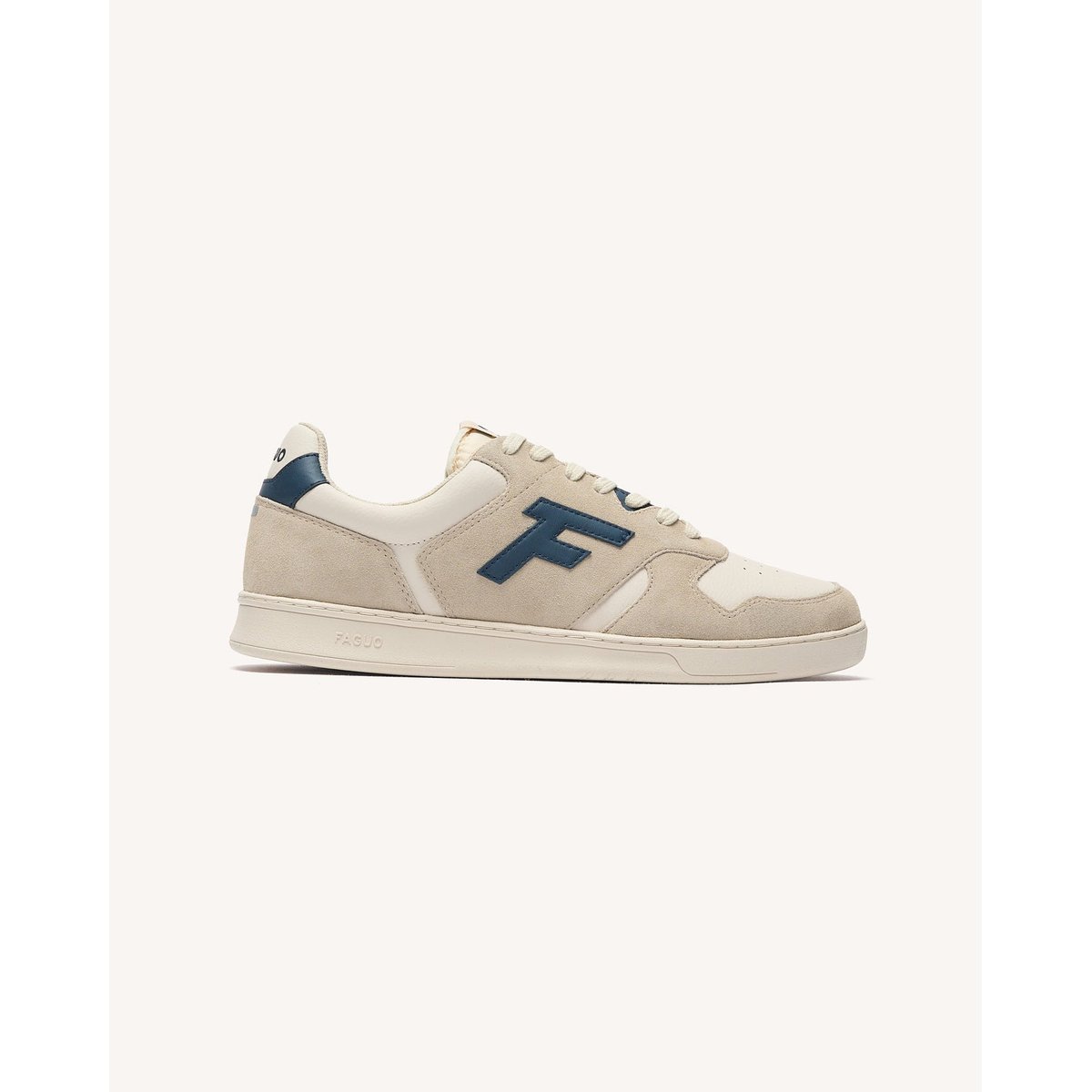 Baskets cuir PALMER bleu, FAGUO