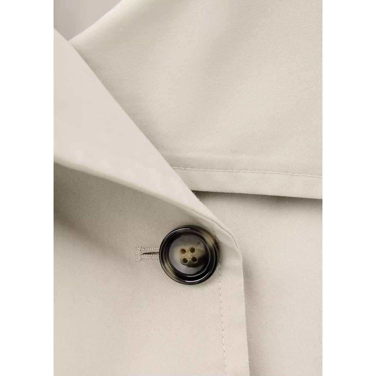 Trench crop double boutonnage gris clair/pastel, MANGO
