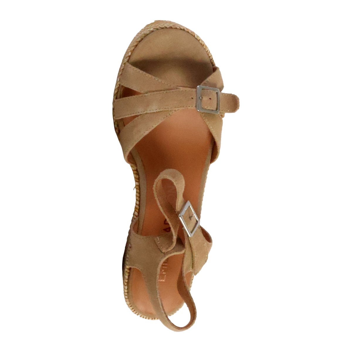 Sandale Compensée Cuir Esabel beige, EMILIE KARSTON