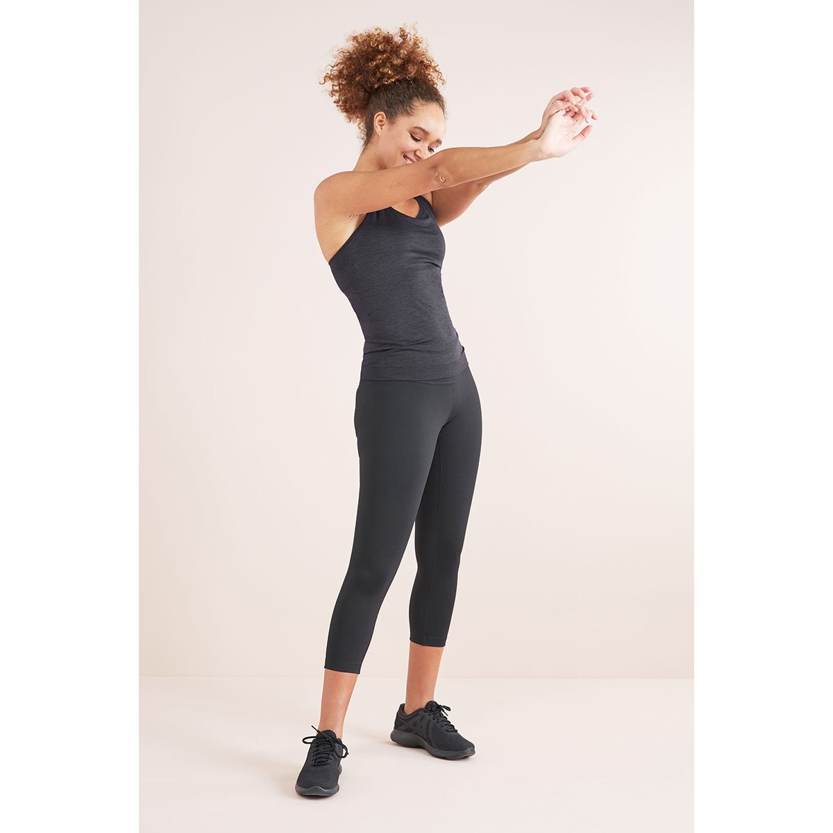 Legging De Sport Taille Haute Longueur 3/4 noir, NEXT