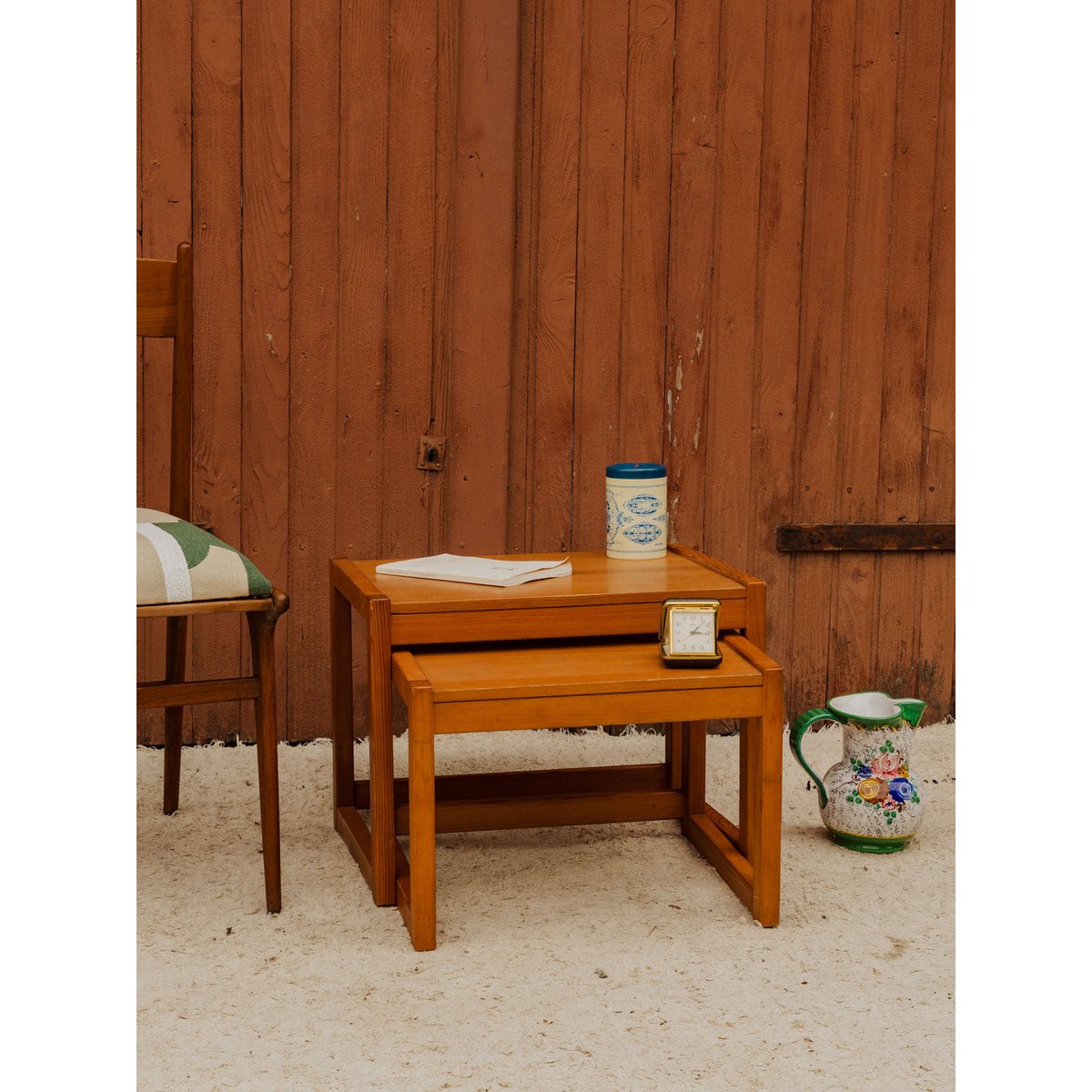 Tables gigognes en bois Barbara N°219 - Bon état bois foncé, DEBONGOUT