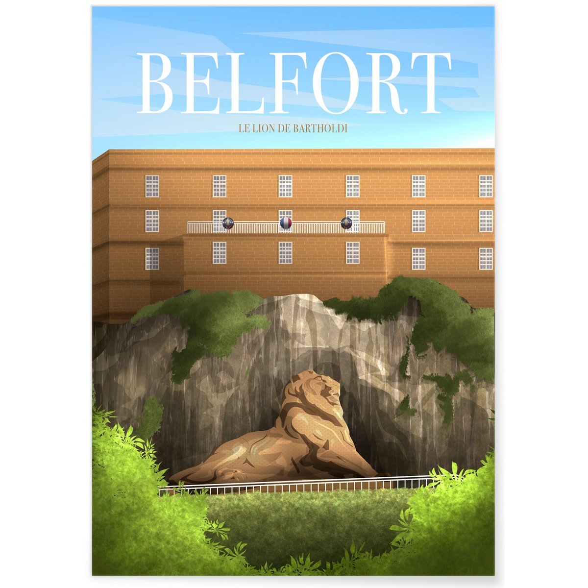 Affiche ville Belfort blanc, L'AFFICHERIE