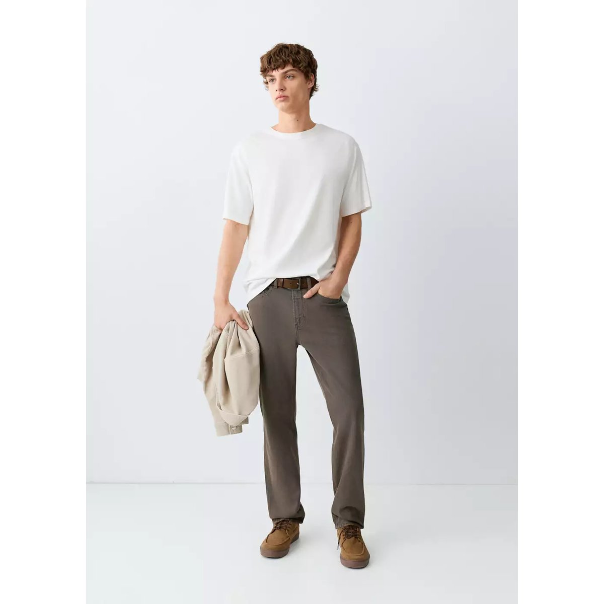 Jean regular-fit marron, MANGO TEEN