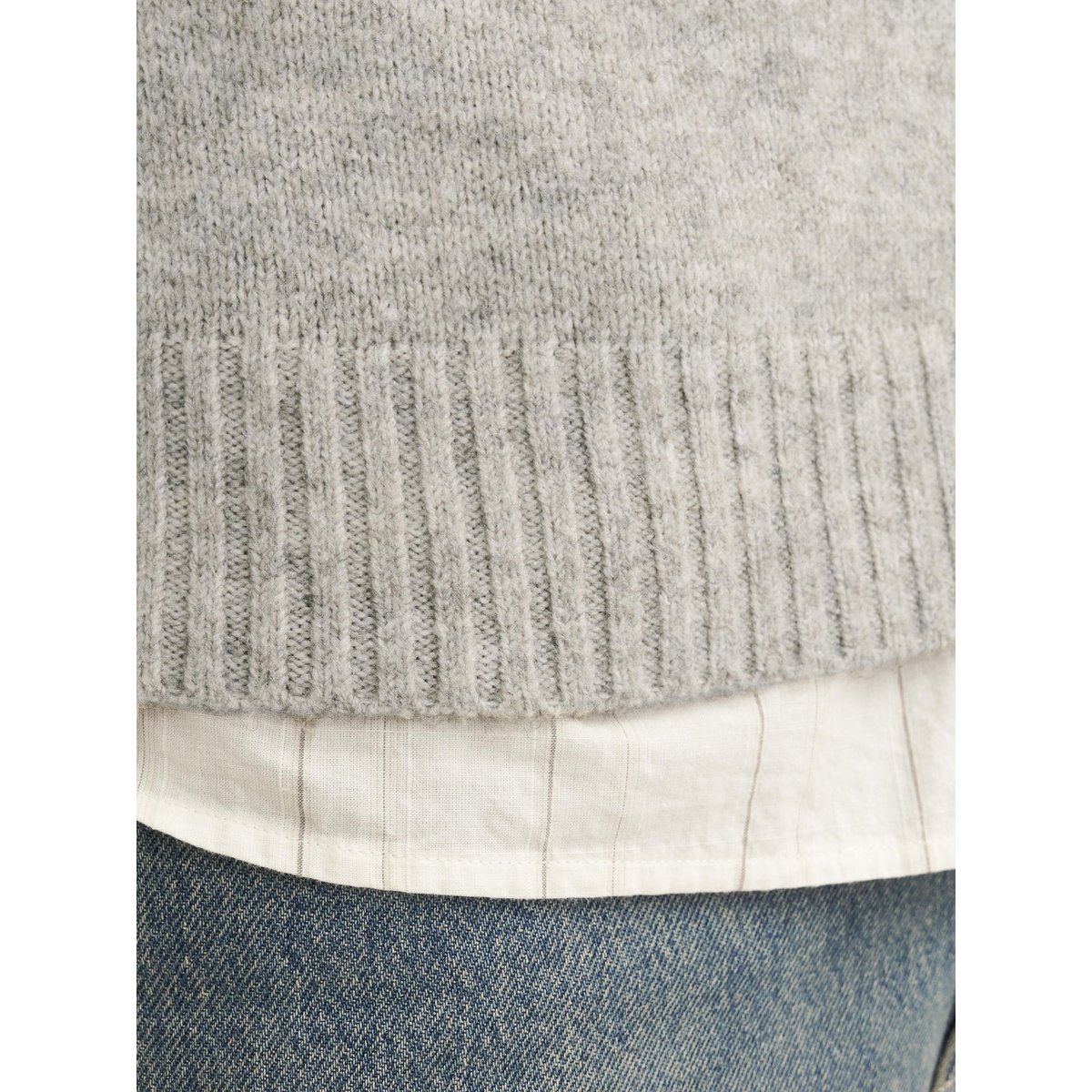 Pull En Maille grise - light grey melange, JACK & JONES