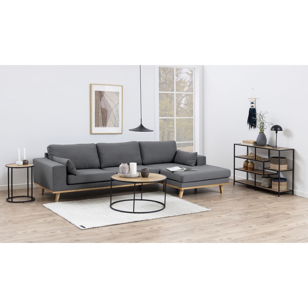 Table d'appoint ronde design industriel SIREINE beige, TOILINUX