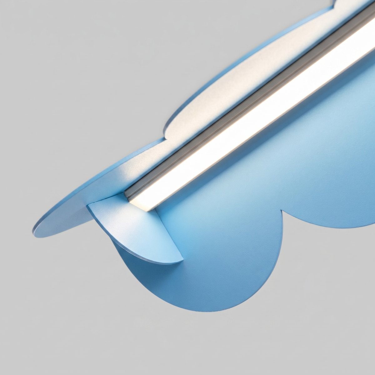 Suspension Aluminium Bleu LED 1 Biscuit bleu, EDEN