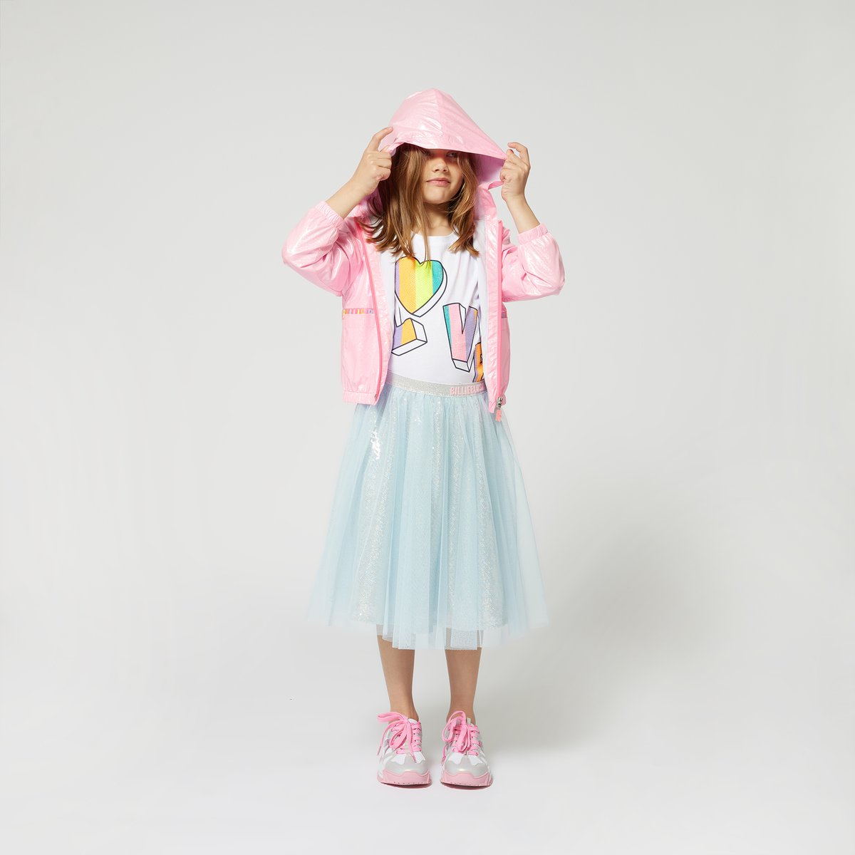 T-shirt ampia con borchie blanc, BILLIEBLUSH
