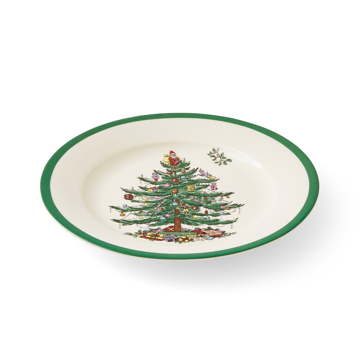 Set of 4 Christmas Tree Side Plates white, SPODE