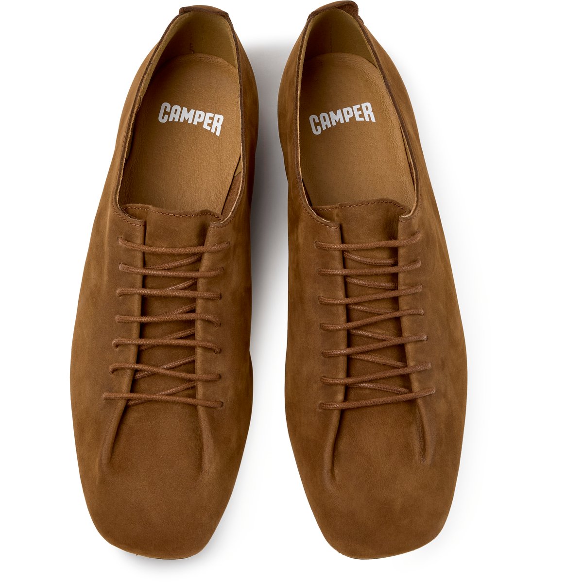 Ballerines Casi Myra Nubuck Leather brun moyen 005, CAMPER