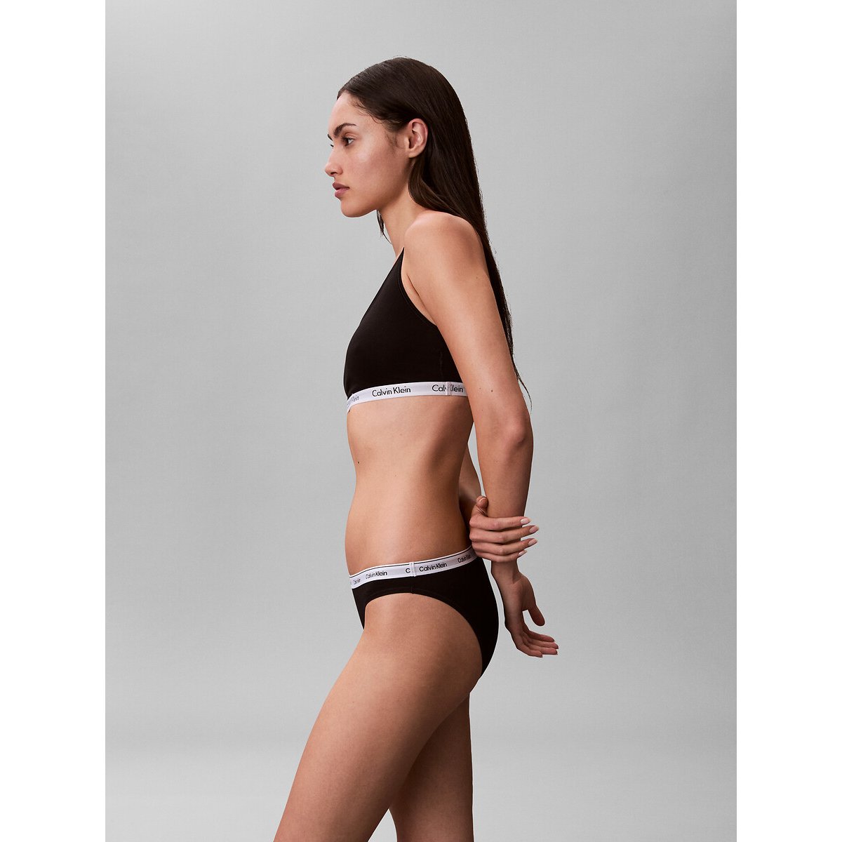 Pack of 3 Modern Logo Knickers in Cotton black/white/grey, CALVIN KLEIN UNDERWEAR