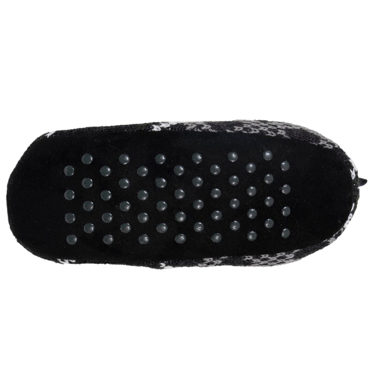 Chaussettes d'intérieur maille fourrées - semelle à picots antidérapants gris, ISOTONER