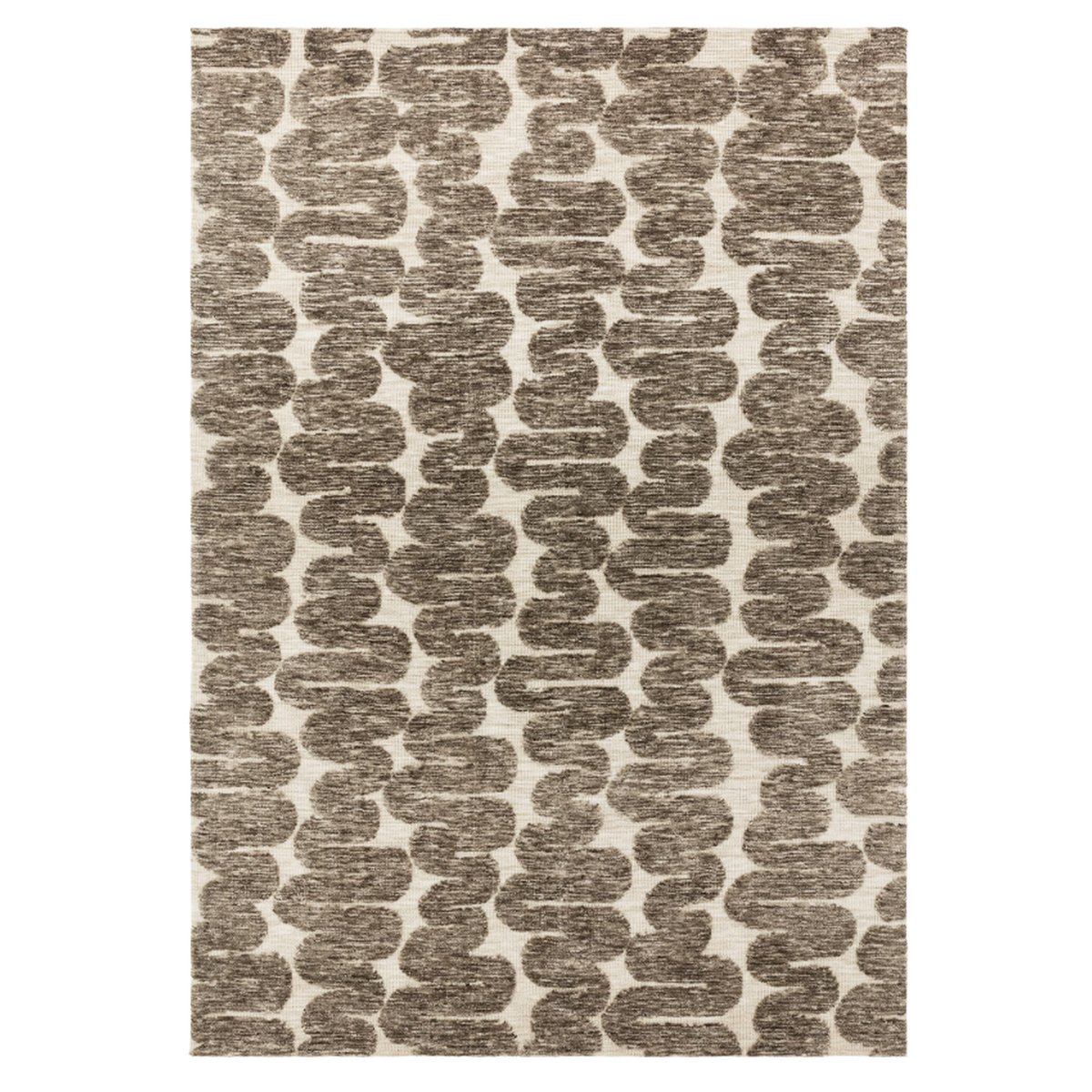 Tapis moderne tissé plat KAHUNA marron, NOVATREND