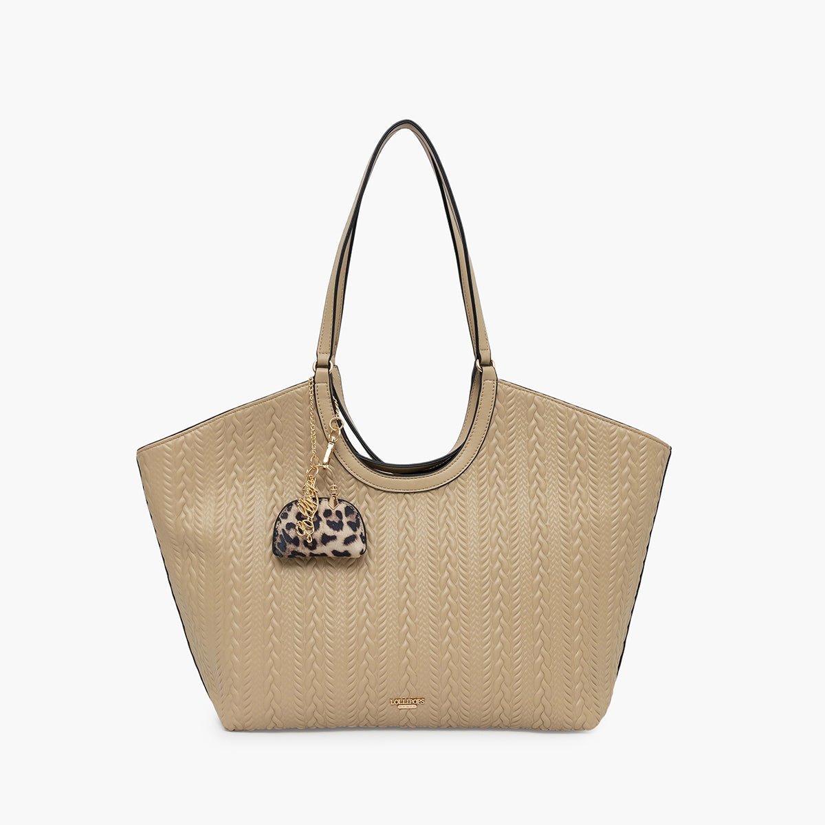 Grand sac shopper Tommylee beige,doré, LOLLIPOPS