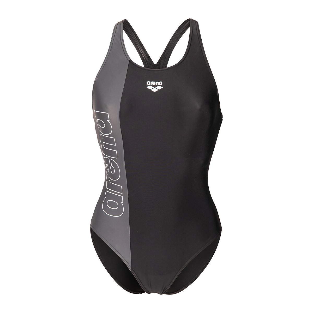 Maillot de bain DUOGRAF dos en V noir/gris, ARENA