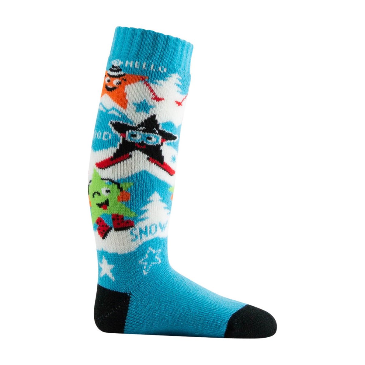 Lot de 2 mi-bas ski mixte Baby Stars marine bleu, THYO