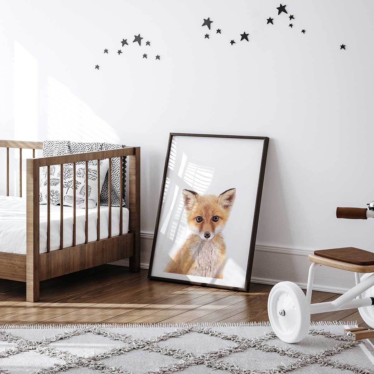 Affiche enfant bébé fox affiche seule, HEXOA