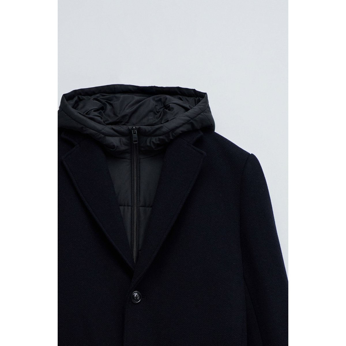 VESTON EN LAINE AVEC CAPUCHE bleu foncé, SALSA JEANS