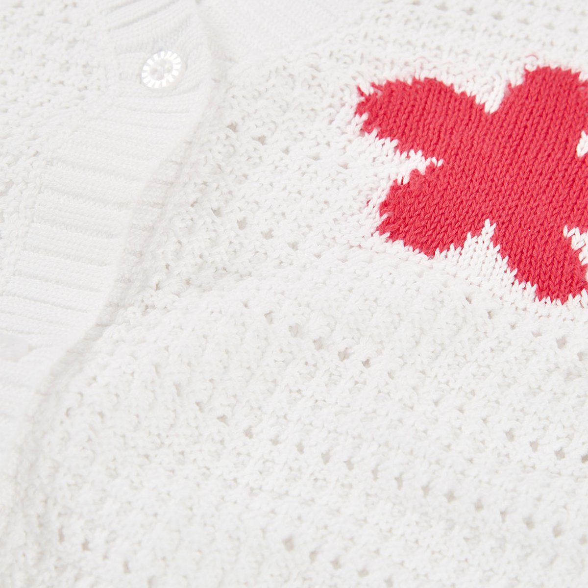 Gilet en maille pour fille blanc, BOBOLI
