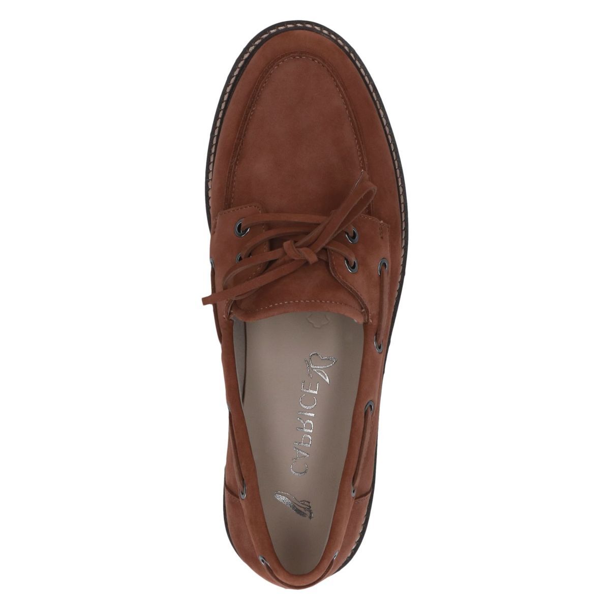 Derbie en cuir marron antilope, CAPRICE