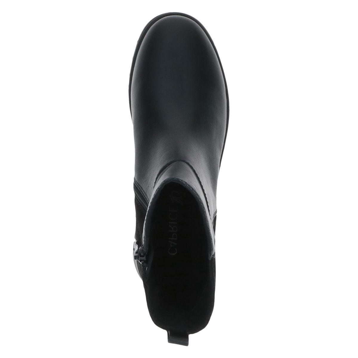 Bottine en cuir noir zèbre, CAPRICE