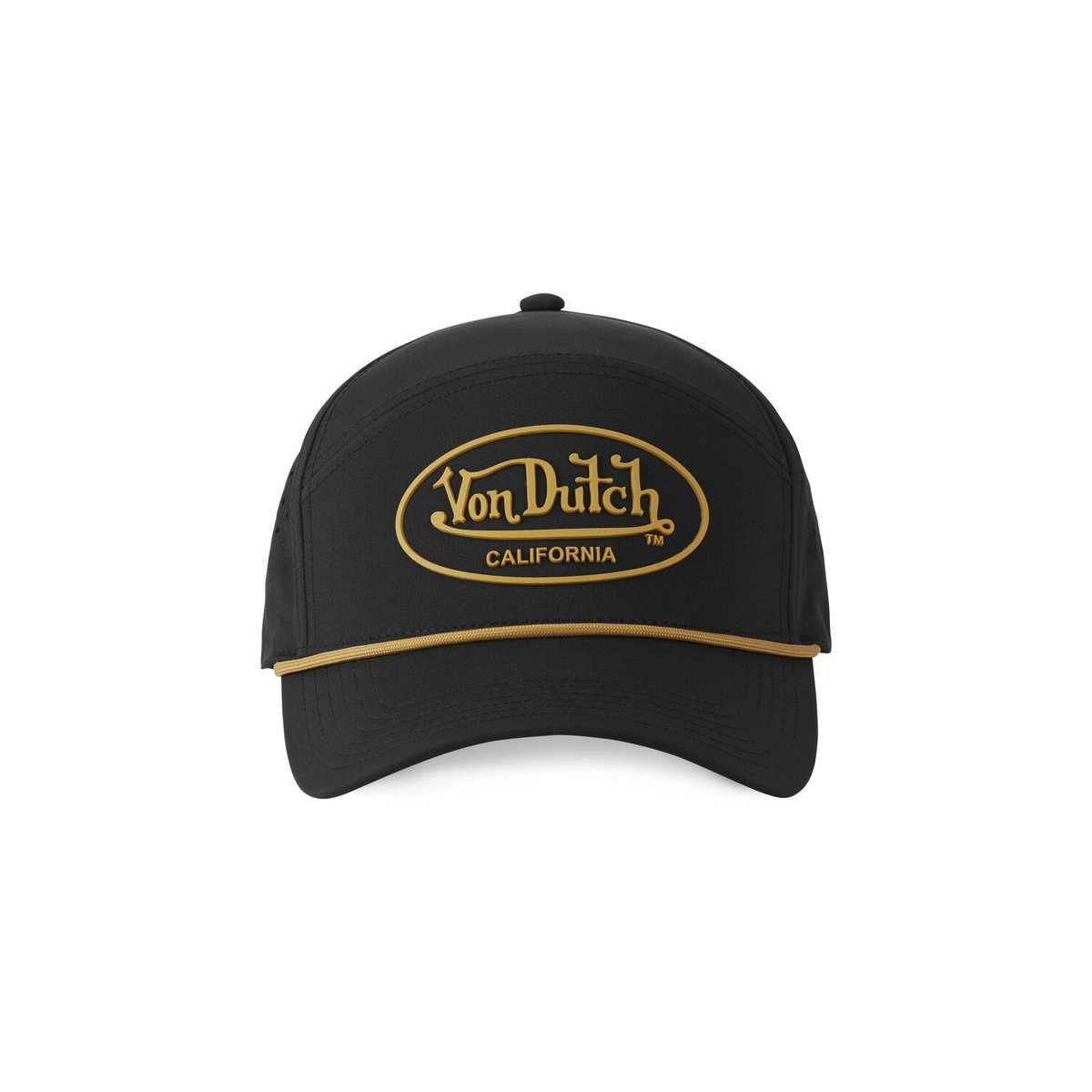 Casquette 6 Panels CORD noir/jaune, VON DUTCH