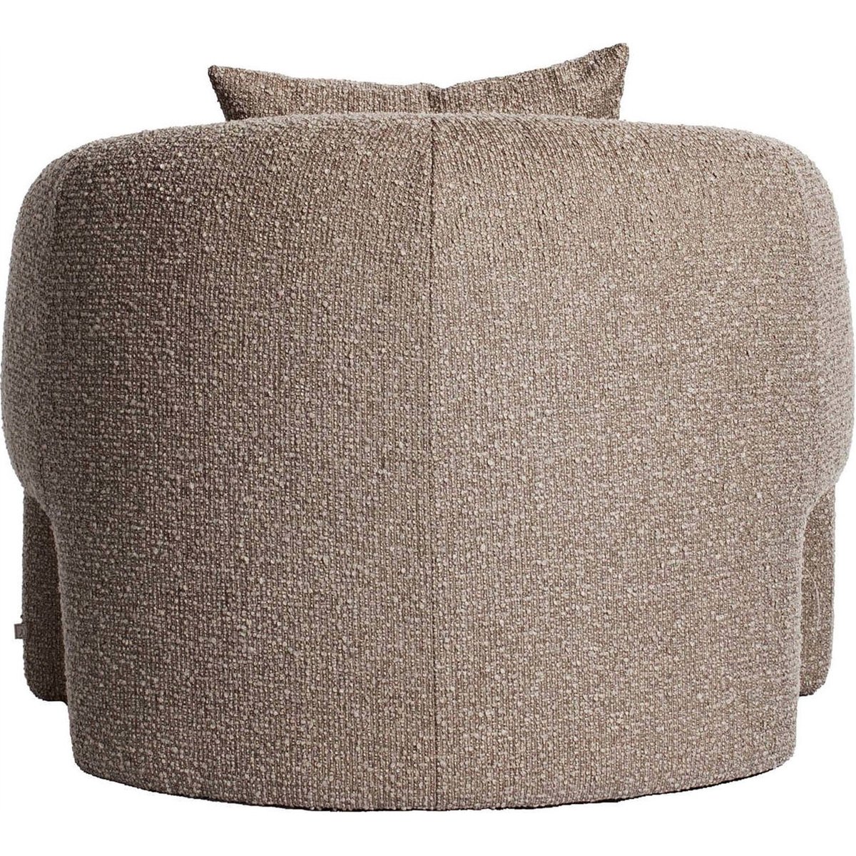 Fauteuil lounge en tissu texturé moka chunky, RECOLLECTION