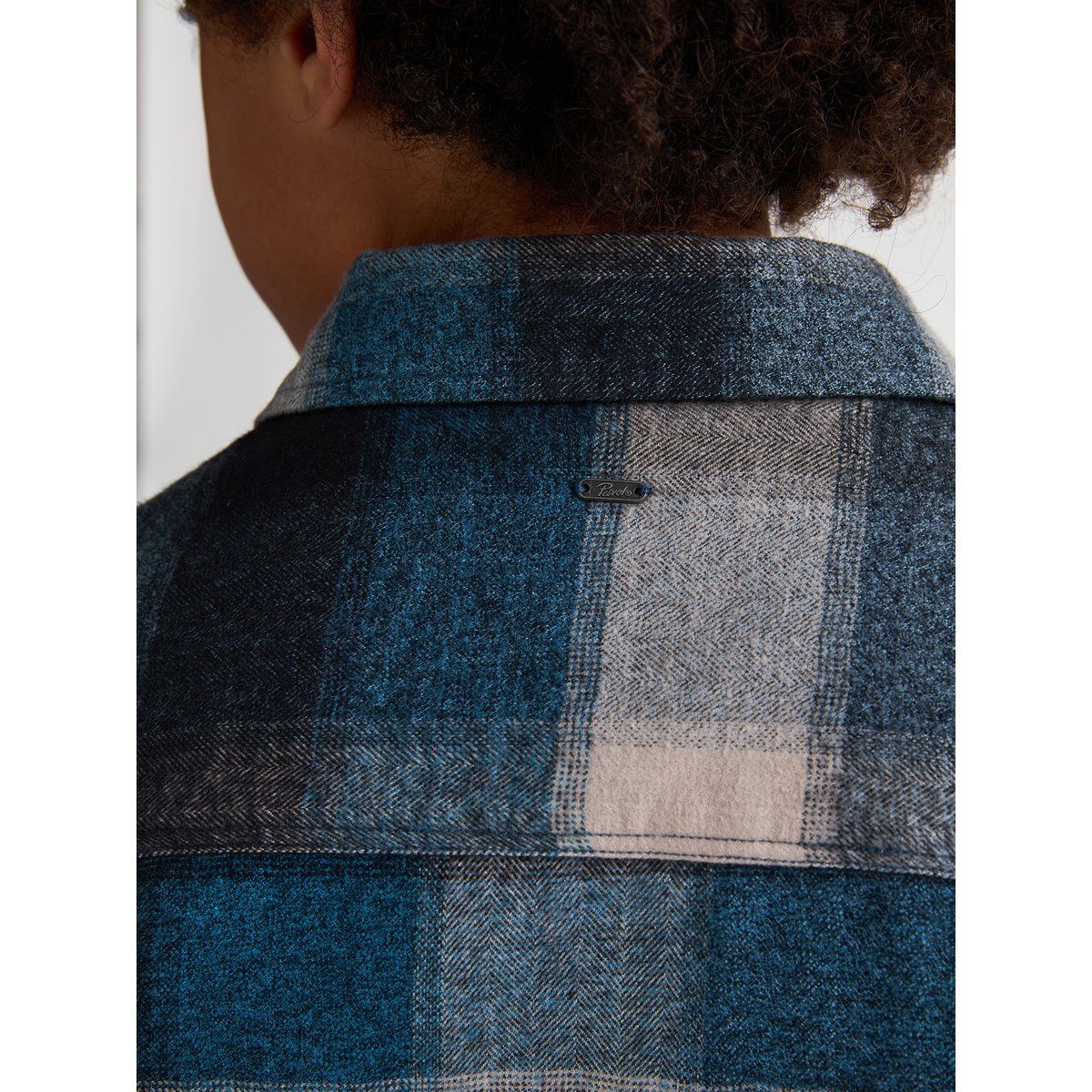 Chemise à carreaux clackamas bleu indie blue, PETROL INDUSTRIES