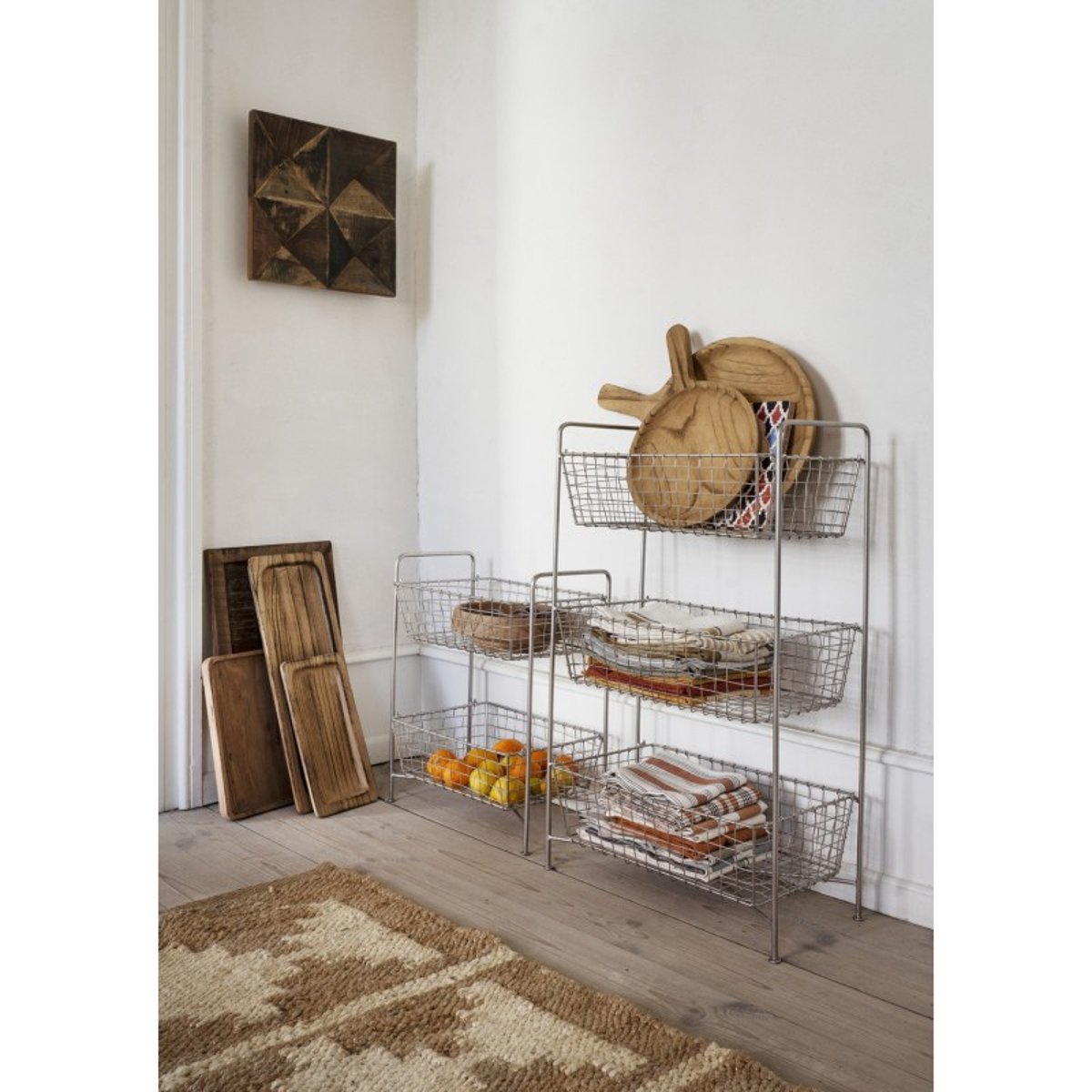 Plateau bois recyclé rustique bois clair, MADAM STOLTZ