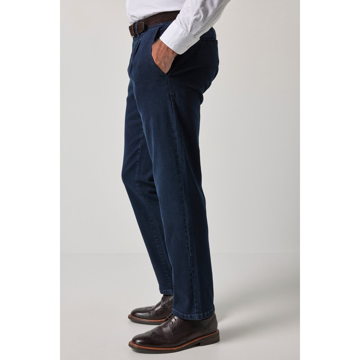 Jean chino ventre confort jean bleu foncé, JP1880