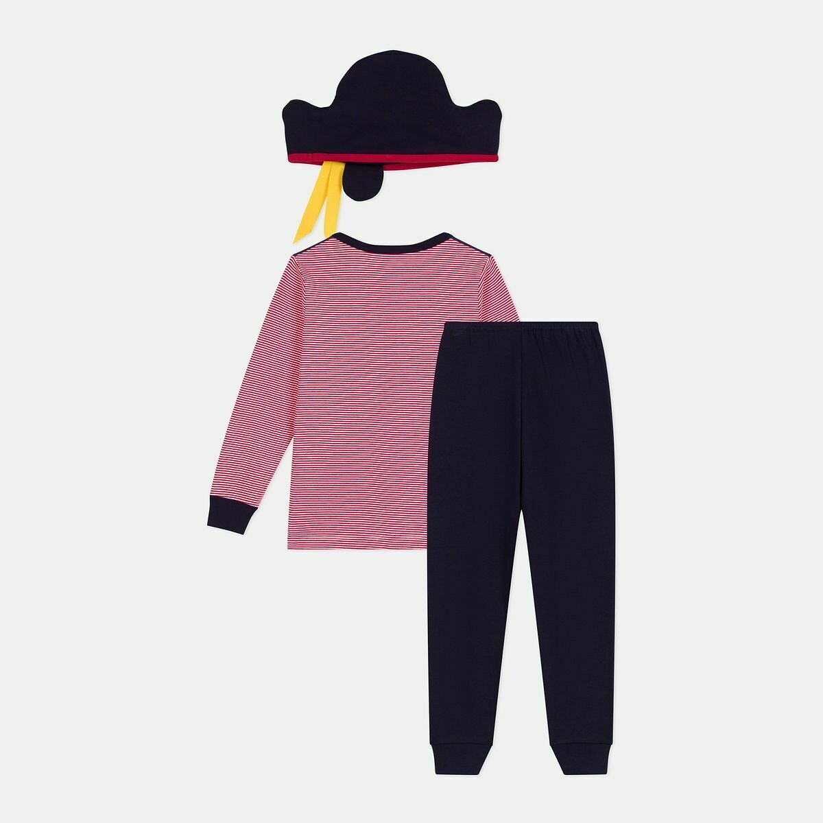 Pyjama déguisement pirate enfant en coton bleu marine + rouge, PETIT BATEAU