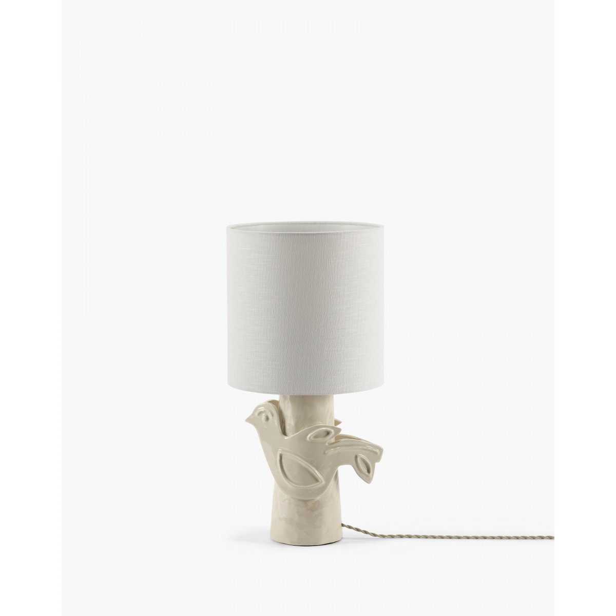 Lampe de table en grès Paloma blanc, SERAX