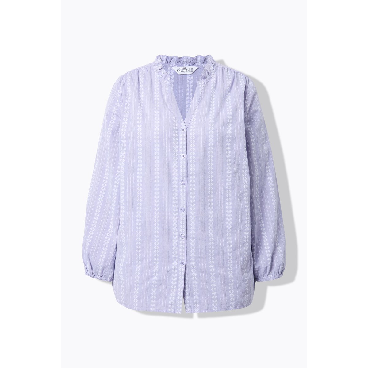 Blouse brodée, coupe Loose Shape lavande, STUDIO UNTOLD