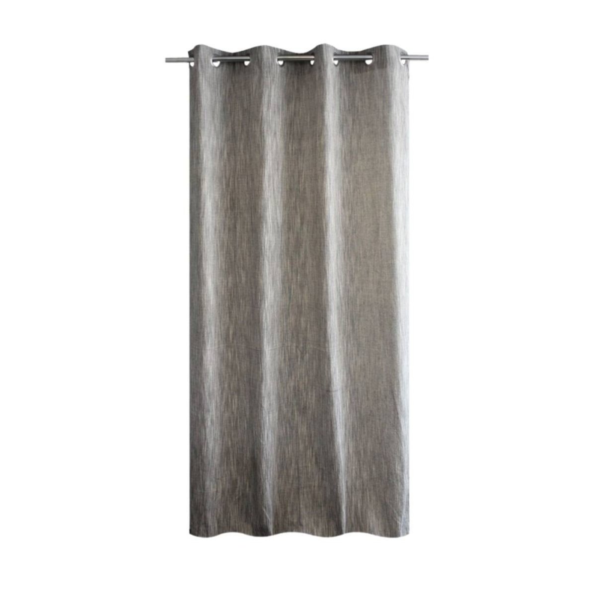 Rideau en coton 140x250cm gris, ORNAMI