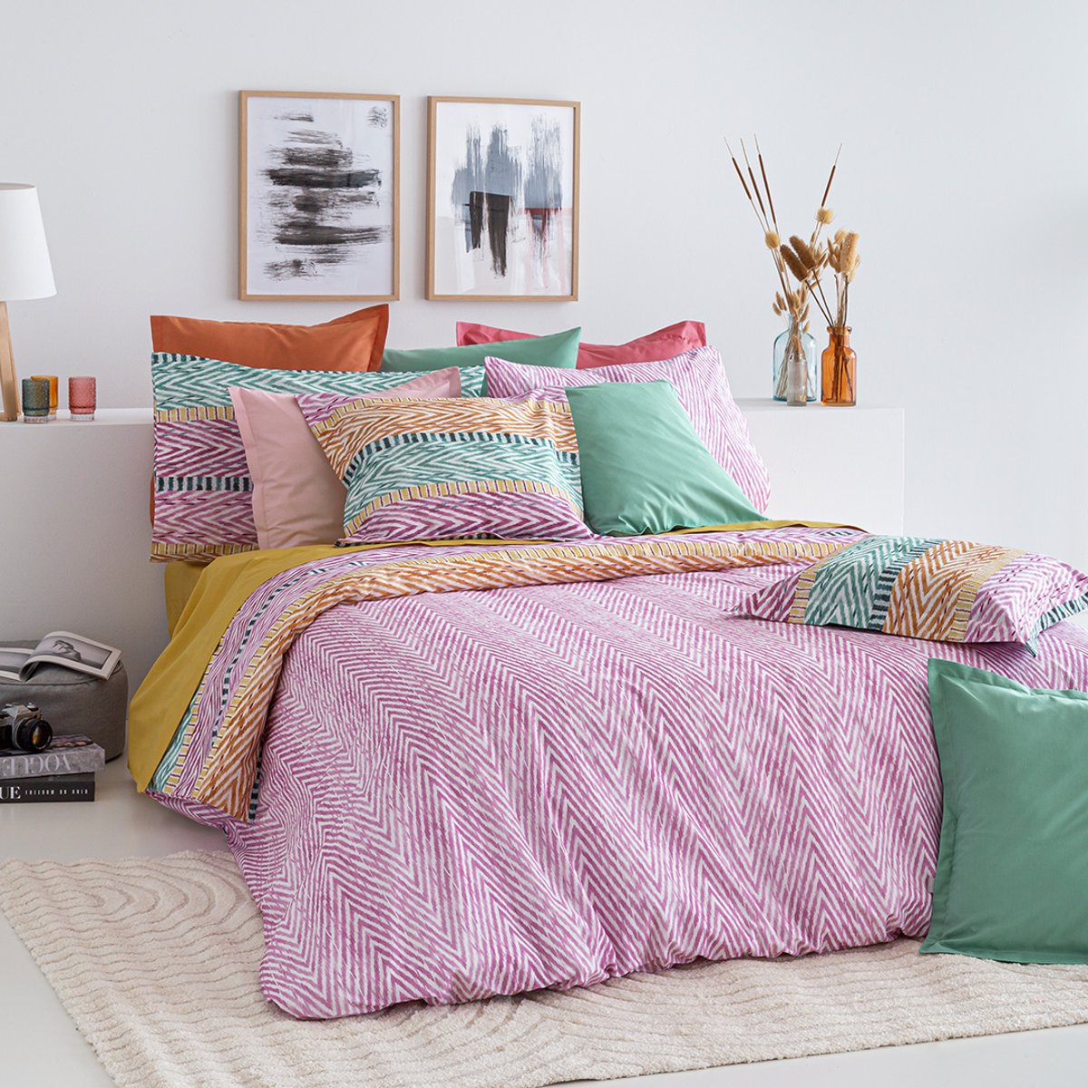 Housse de couette 100% coton ADDISON multicolore, NAF NAF HOME