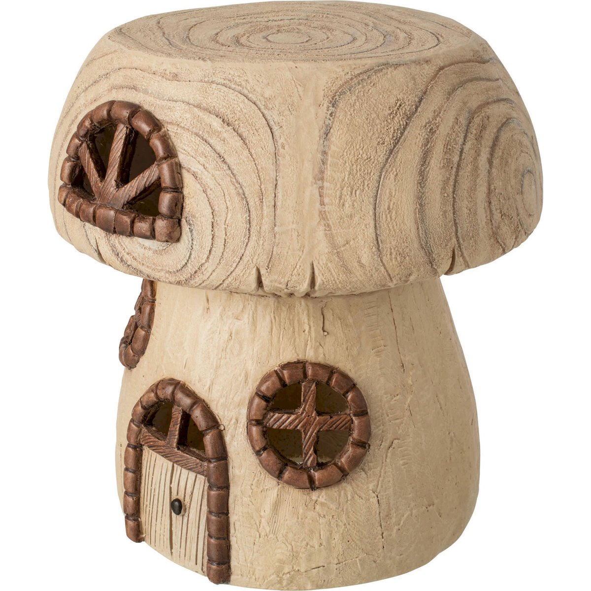 Table d'appoint champignon maison féerique naturel et marron, RECOLLECTION