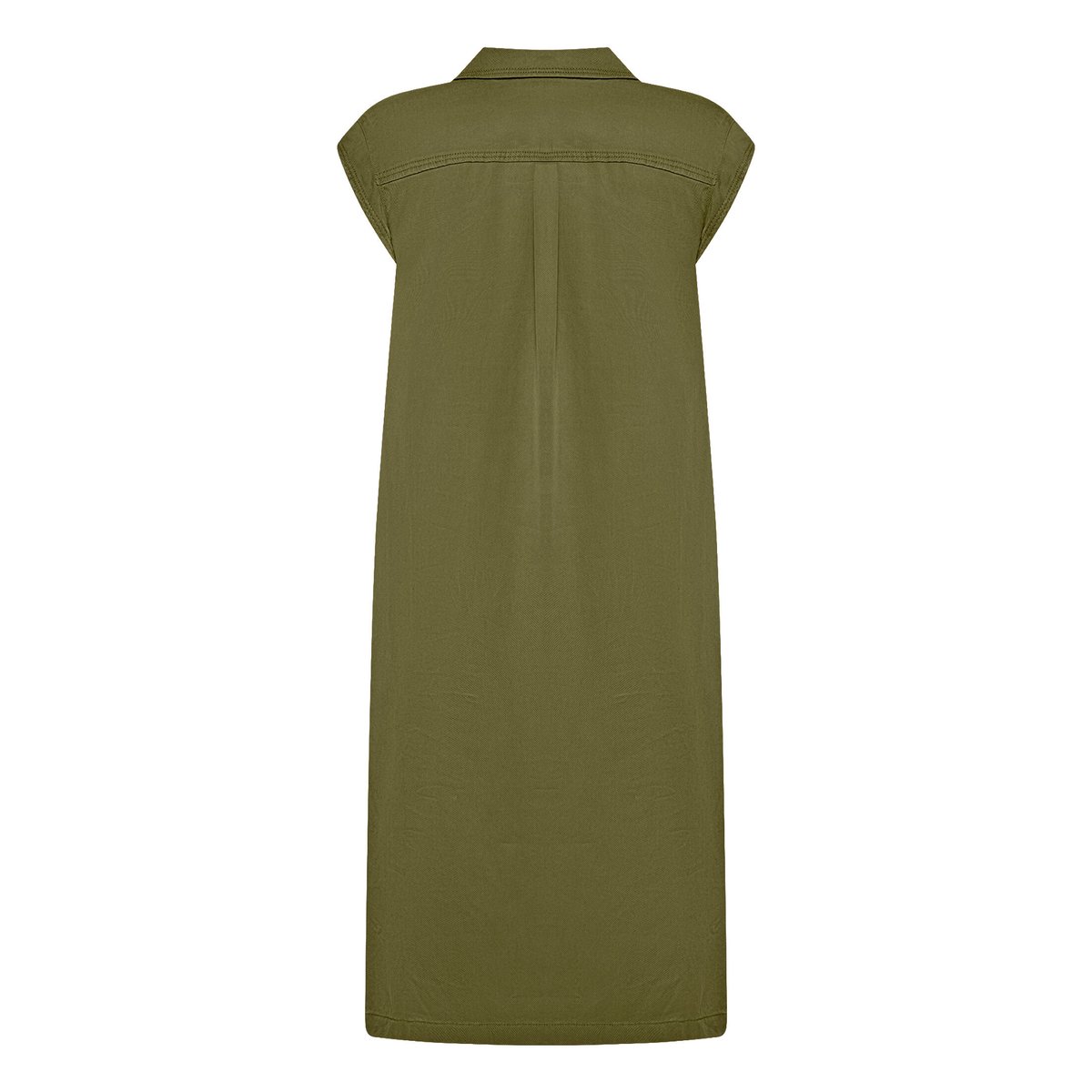 Robe casual à col burnt olive, CARTOON