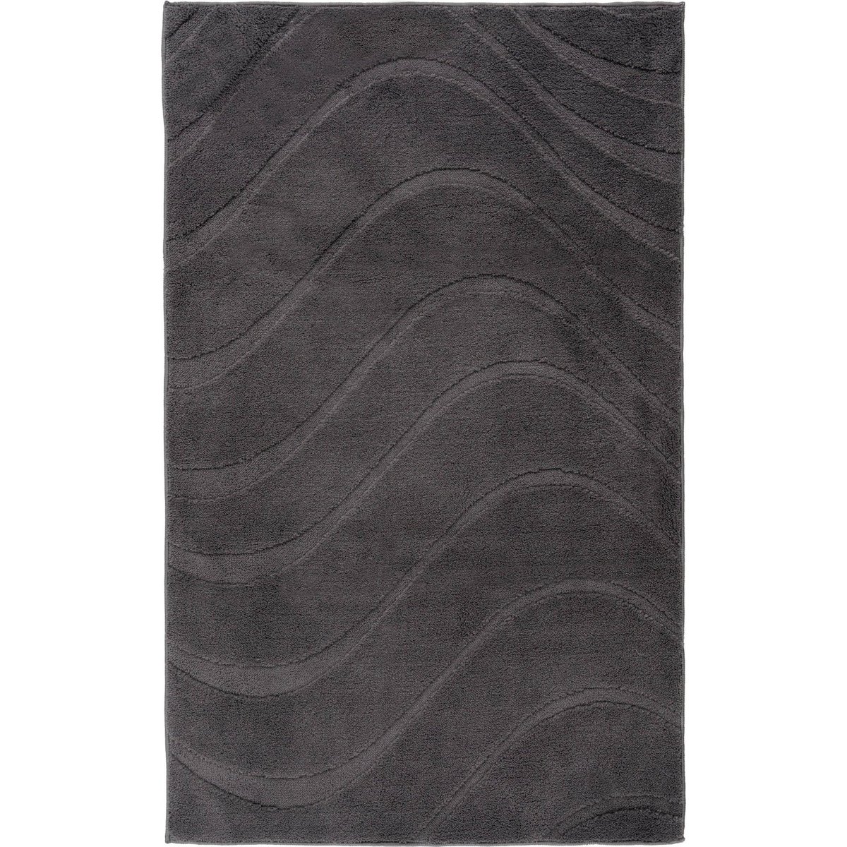 Tapis de bain rectangulaire gris anthracite profond, ARTE ESPINA
