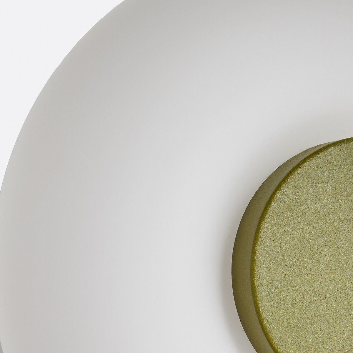 Candeeiro de parede ou de teto, em ferro e vidro opalino, diâmetro 21,5 cm, OMER verde, LA REDOUTE INTERIEURS