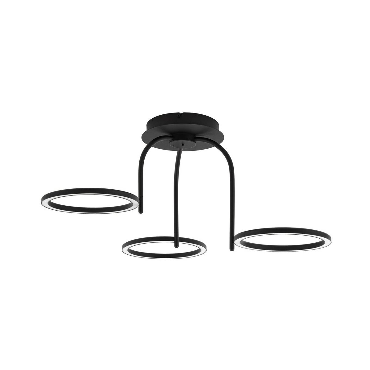 Plafonnier en métal designLED, Sylvara noir, LUCANDE