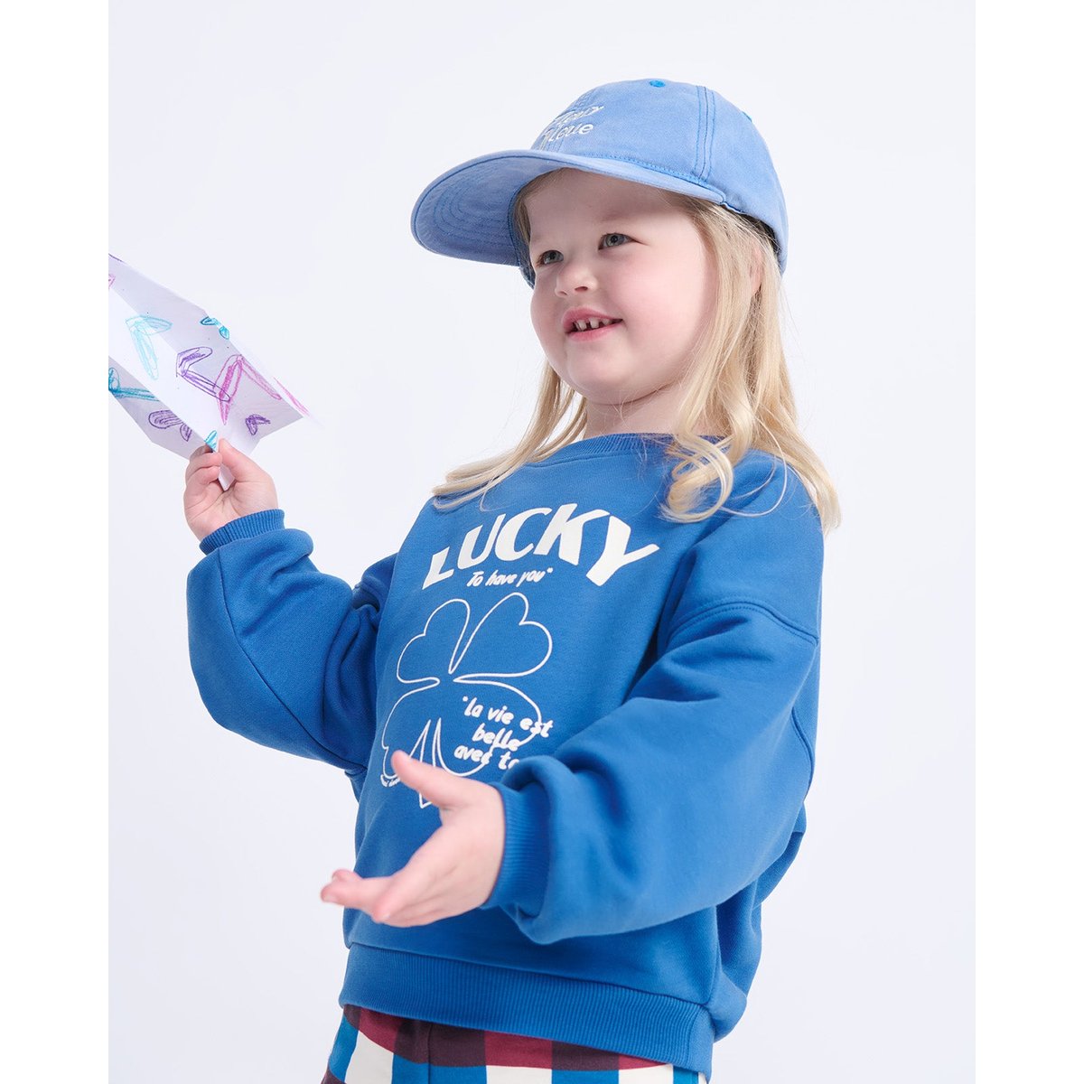Sweat Lucky is to have you en coton bio bleu workshop, EMOI EMOI