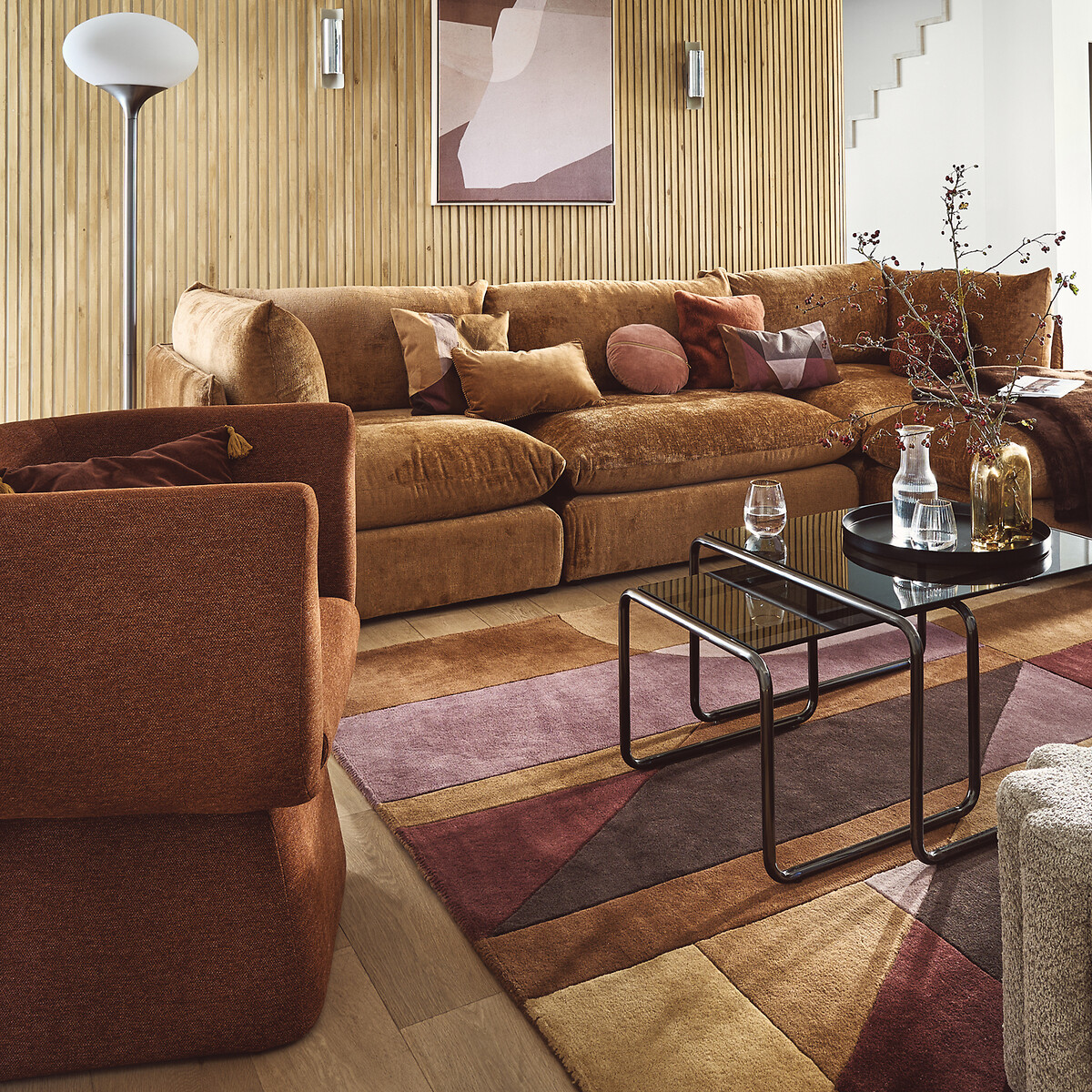 Fauteuil forme tulipe, Corole rouge, LA REDOUTE INTERIEURS