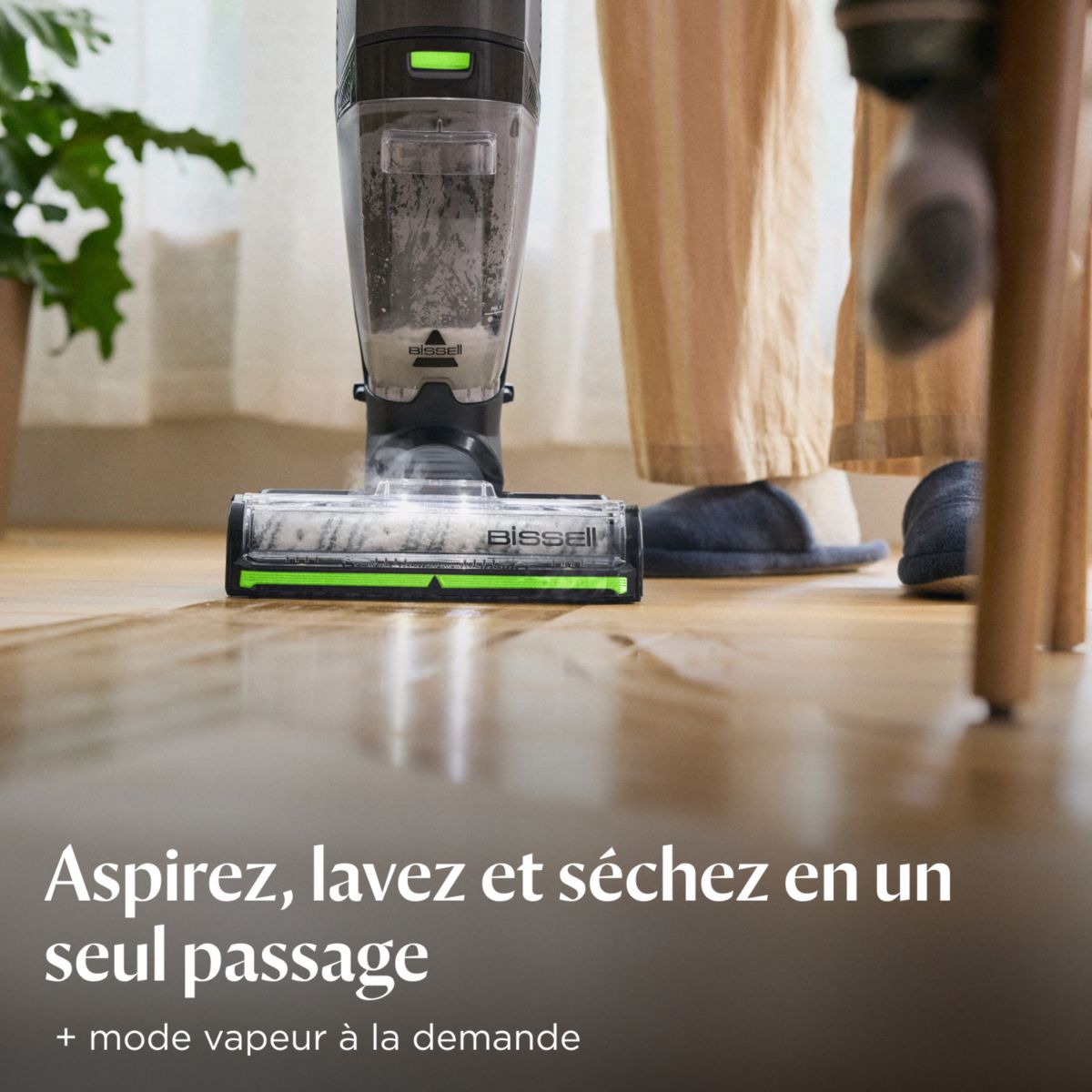 Aspirateur laveur Crosswave HydroSteam Pet Pro - Fonction vapeur, idéale taches tenaces couleur unique, BISSELL