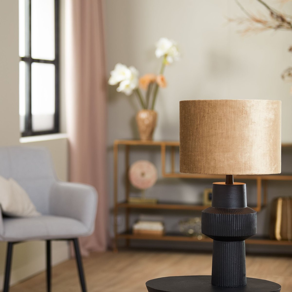Abat-Jour Textiles GEMSTONE bronze, LIGHT & LIVING 